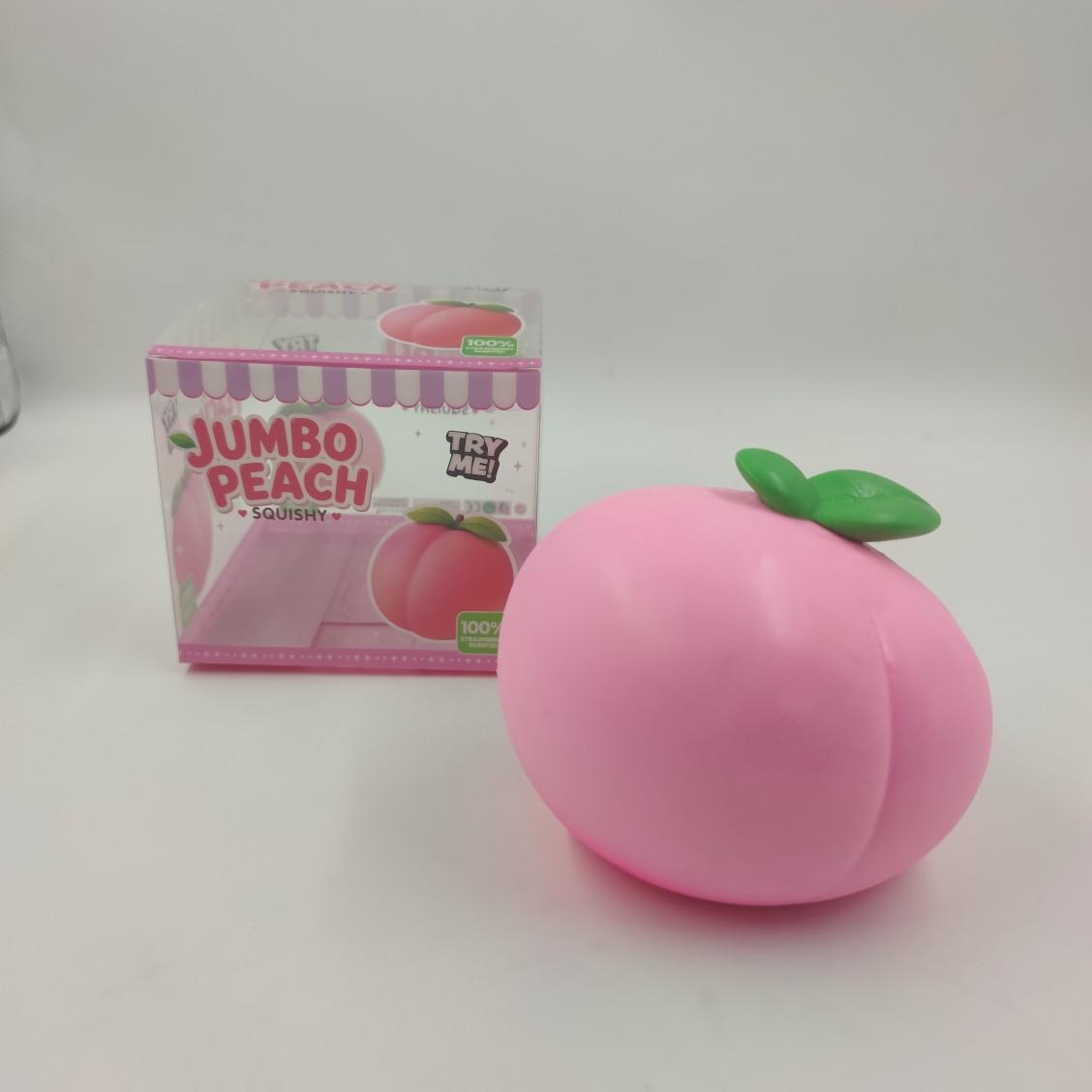 Grote Maat Super Zacht Realistisch Perzik Kaas Aardbei Squishy Fruit Decor Stressverlichting Knijp Ontluchting Fidget Speelgoed voor Kinderen Volwassenen pink
