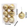 24/6Pcs Christmas Colored Balls Red Green White Spiral Colorful Painted Christmas Ball Xmas Tree Hanging Decoration Supplies