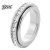 Anxiety Rings for Women Rotating Men Titanium Steel Fidget Ring