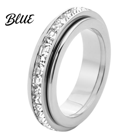 Anxiety Rings for Women Rotating Men Titanium Steel Fidget Ring