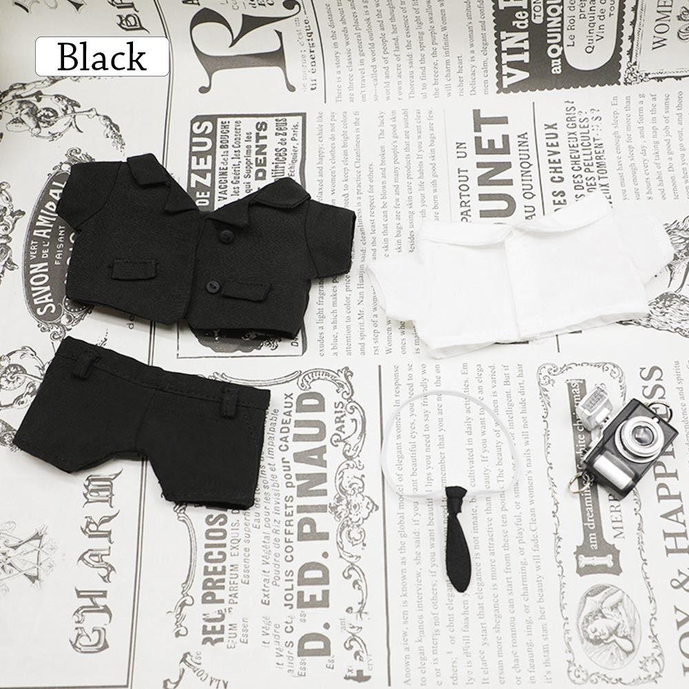 

Костюм для ляльок-айдолів 20 см Одяг для ляльок Топи для ляльок Штани Одяг для плюшевих ляльок Бавовняний наряд для ляльки чорний