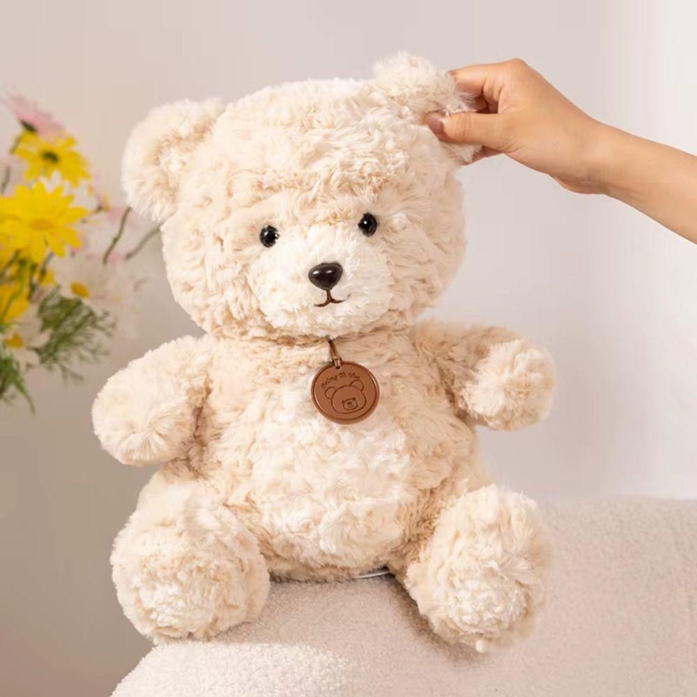 

PP Cotton Bear Plush Toy Simulation Stuffed Bear Plush Doll Decorate Present коричневий