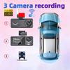 3 Channel Dash Cam 1080P Video Recorder Three Lens Car Camera with Rear View DVR 24H Parking Monitor Black Box