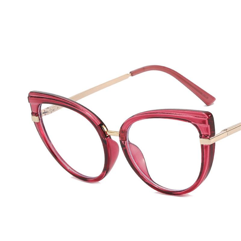 Fashion Anti Blue Light Cat Eye Glasses Frame for Women Blue Light Blocking Optical Eyewear Cateye Accessories