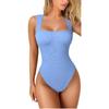 2025 Sexy U-Neck Slimming Tank Bodysuit for Women-Sleeveless Bodycon Jumpsuit, Stretchy Tight Vest Top with Snap Closure,Viral Figure Hugging Outfit