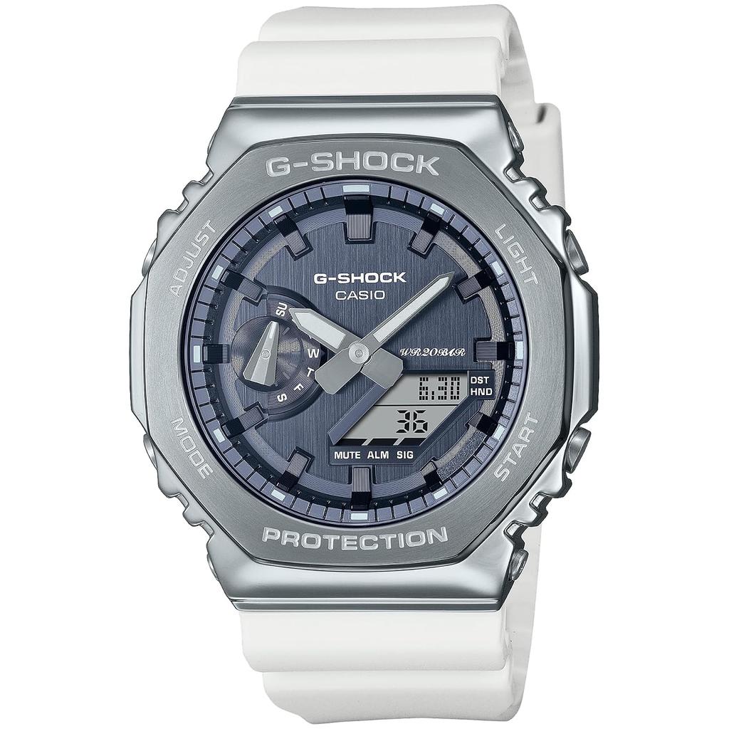Мужские часы Casio G-Shock GM-2100WS-7AJF, Белый / Серебристый