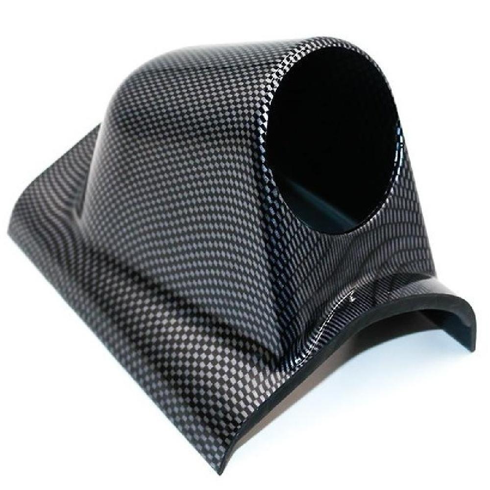Automodifikation 52MM Instrumentenständer Schwarz Einzelloch Linker Rahmen Instrumentenabdeckung ABS Instrumentenhalterung Instrumentenständer mit Carbonoberfläche