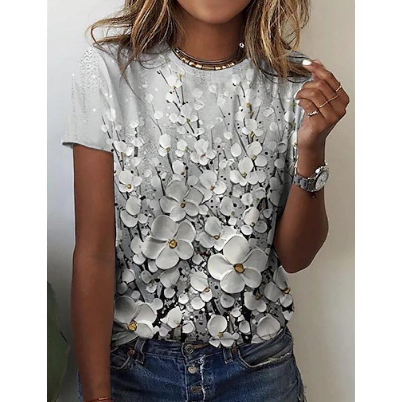 Casual American 3D Printed Short Sleeved T-shirt