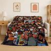Rapper Eminem Tupac 12pac Hip Hop Rap God Flannel Blanket Soft Warm Throw Blanket for Bedroom Living Room Bed Travel Picnic
