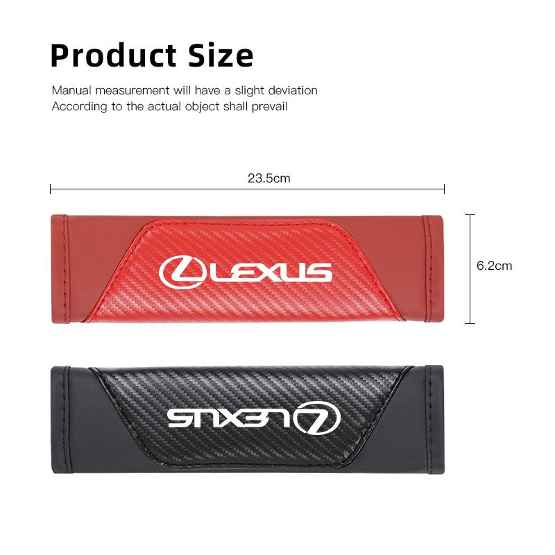 Car Seat Belt Shoulder Cover Carbon Fiber Protective Pad For Lexus F SPORT ES UX 300e GS GX IS LS LX CT LC LBX NX RX 350h 450h
