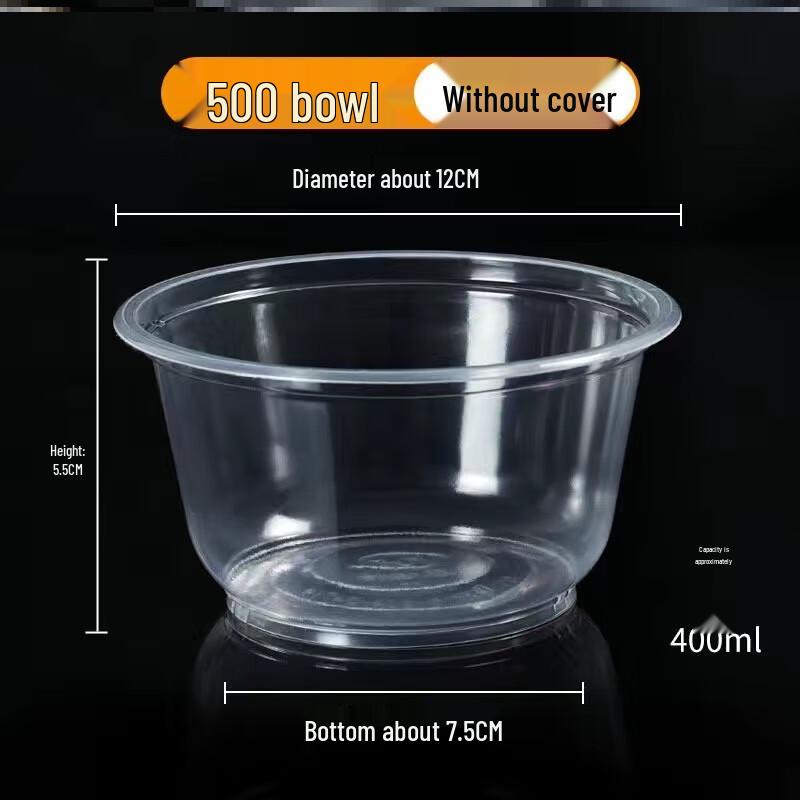 Shang Qi Thickened Conical Stone Bowls, 500 Type, 100 Pcs