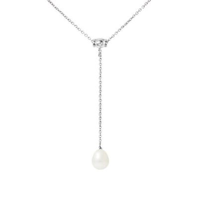 Tie Necklace - - AAA+ Freshwater Cultured Pearl - 925 Silver - 42 Cm - Woman