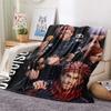 1PC Jujutsu Kaisen Patterned Flannel Blanket Suitable For All Seasons For Home Decor Warmth And Comfort Gifts Holiday Present