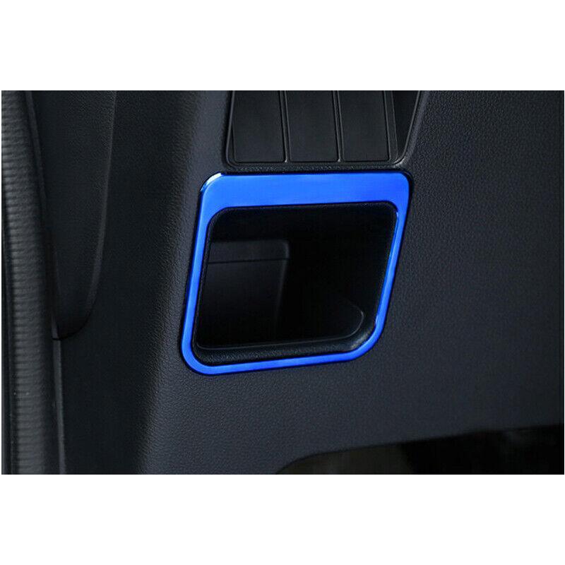 For Honda CRV CR-V 2017- Blue Titanium Console Storage Box Frame Trim 1Pcs