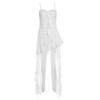 French Super Fairy Pure Desire Lotus Leaf Edge Splicing Suspender Dress Slim and Thin Irregular Skirt Seaside Beach Dress