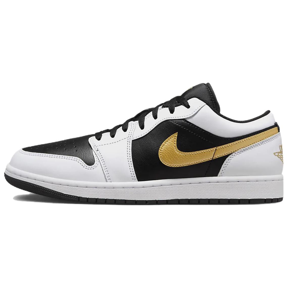 

JORDAN 1 Low Белый Черный Металлический Золотой Свуш 46