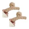Hair Claw Plush Decor Strong Grip Back Head Hair Clip Women Large Shower Hair Clamp Hair Styling Tool