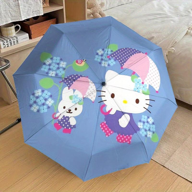 1pc Hello Kitty Day Adventure Umbrella with Plastic Handle,Suitable for All Seasons Home Travel Outdoor UmbrellaSanlio523