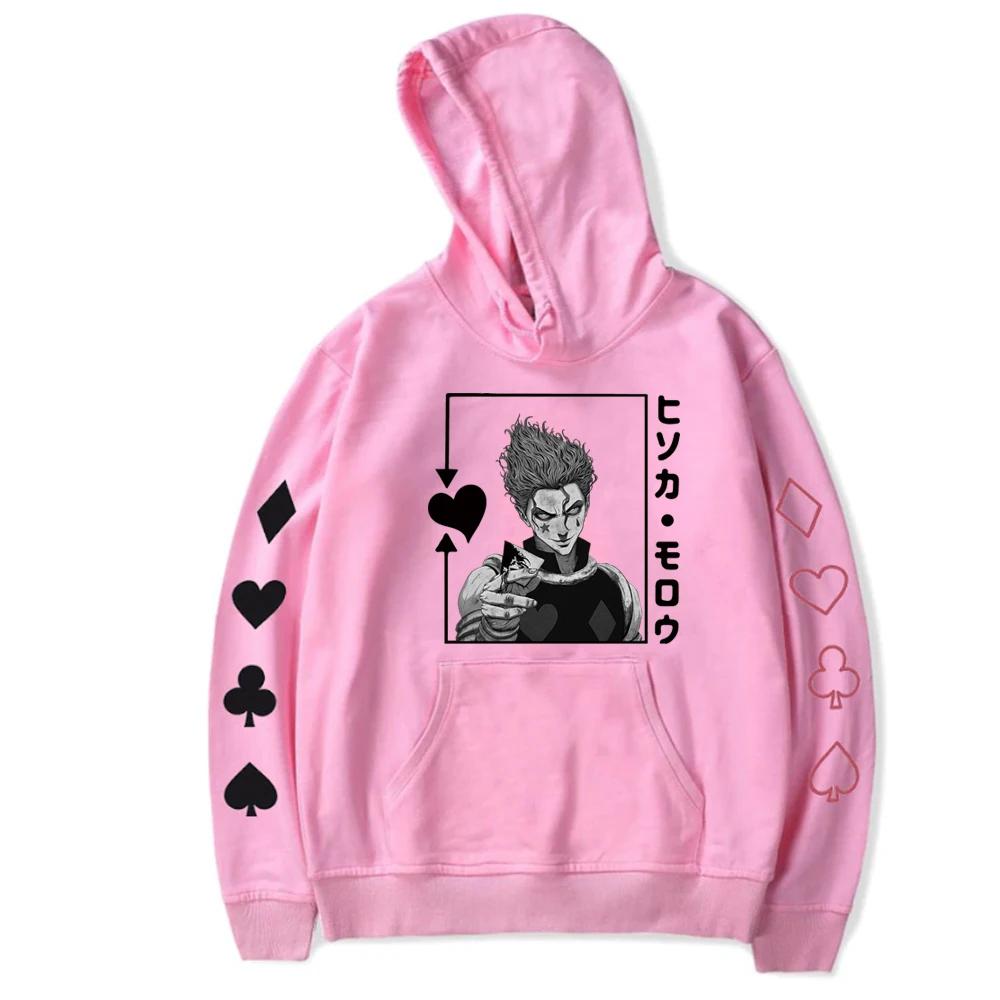 Hisoka Hunter X Hunter Anime Hoodie Harajuku Manga Fun Black and White Patterns Neutral Streetwear Oversized Sports Top