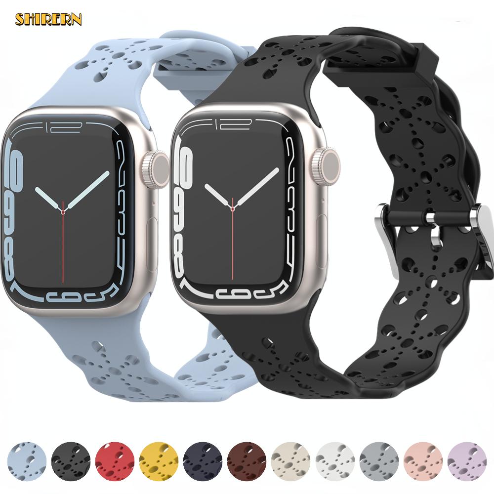 

Силиконовый ремешок для Apple Watch Band 45 мм, 41 мм, 44 мм, 40 мм, 49 мм, 42 мм, 38 мм, браслет для iWatch Series Ultra 8, 7, 6, 5, 4, 3 SE, ремень