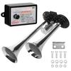 110dB Dual Trumpet Air Horn Loud Electric Horn 12-24V with 12 Sounds Horn Controller for Car Truck RV Marine Boat