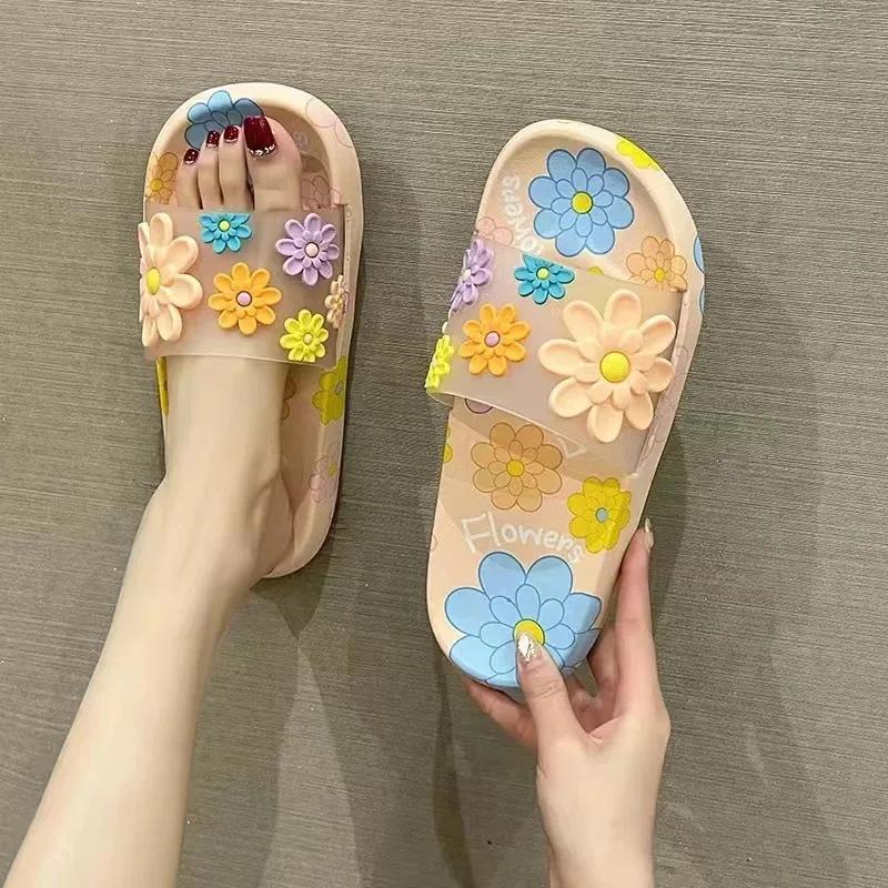 High-quality Summer Slippers Indoor Anti Slip Home for Couples Soft Soled Outdoor Cool Slippers Soft Soled Bathroom Women Shoes