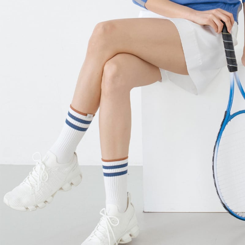 Nitina Striped Crew Socks WH