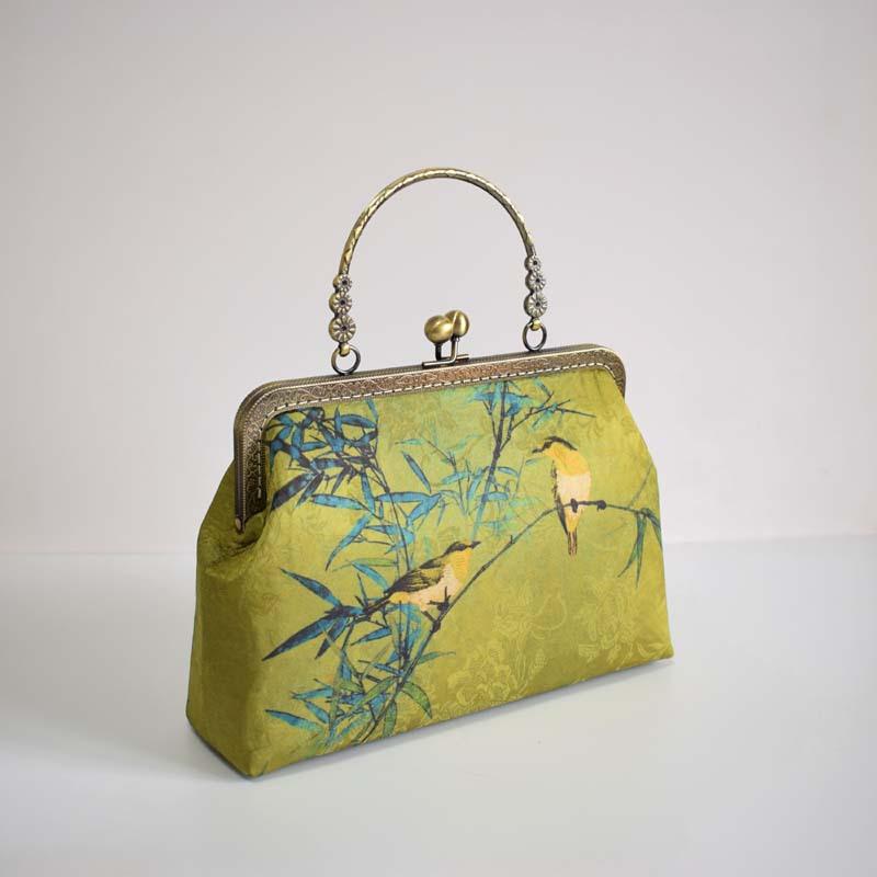 Handgefertigte Stoff Chinesische Goldtasche tragbare Messenger-Kette Schneiden Salon Teambuilding-Klasse Lehrmaterialtasche