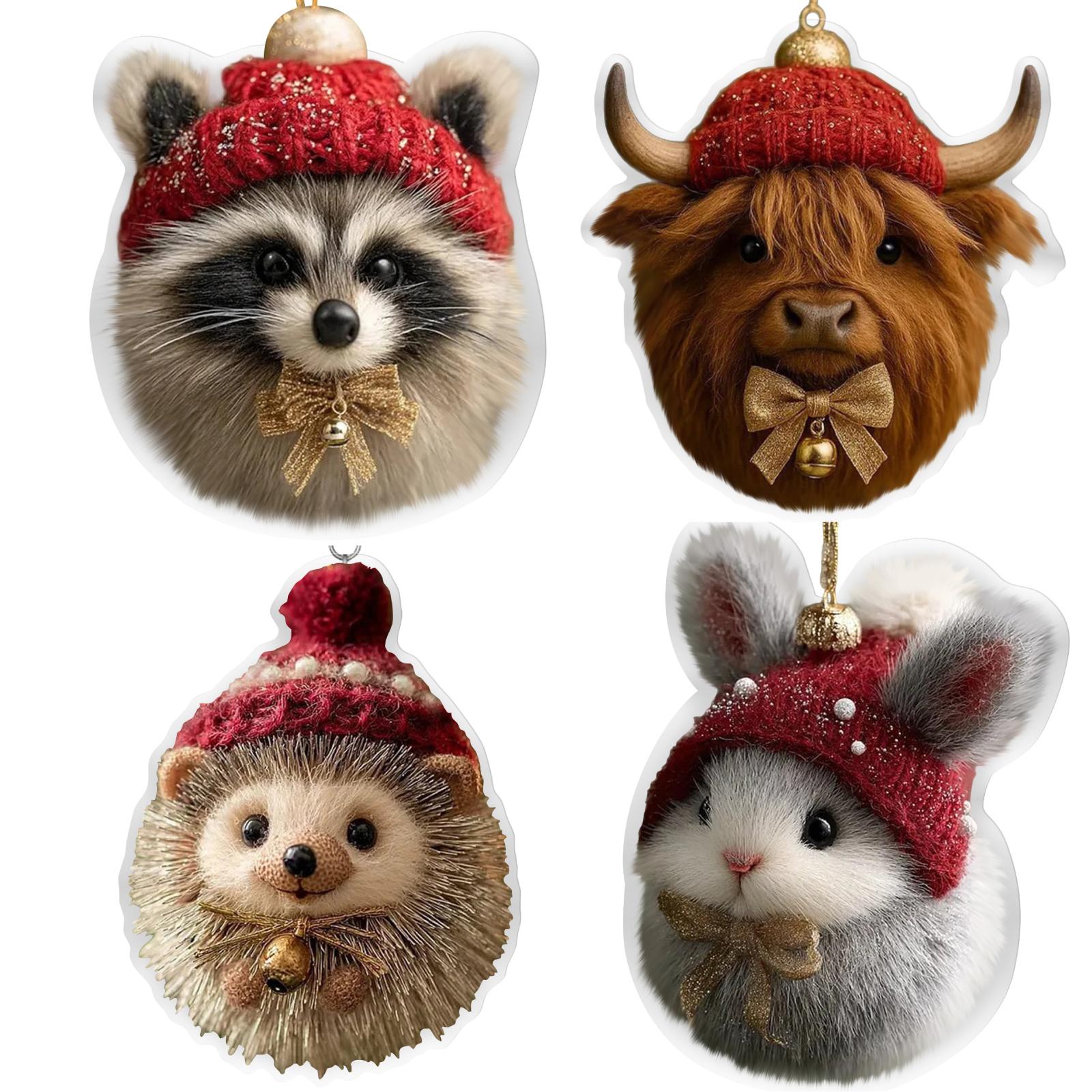 

Cute Animal Pendants For Christmas, Acrylic Hanging Ornaments, Interesting Decorative Pendants, Holiday Gifts One Size