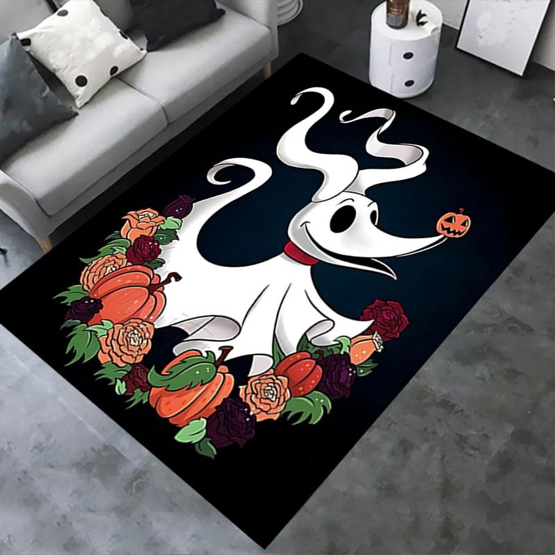 Office Rug Ghost Dog, Halloween theme 3D Printed Anti-Slip Rug-Machine Washable for Living Room