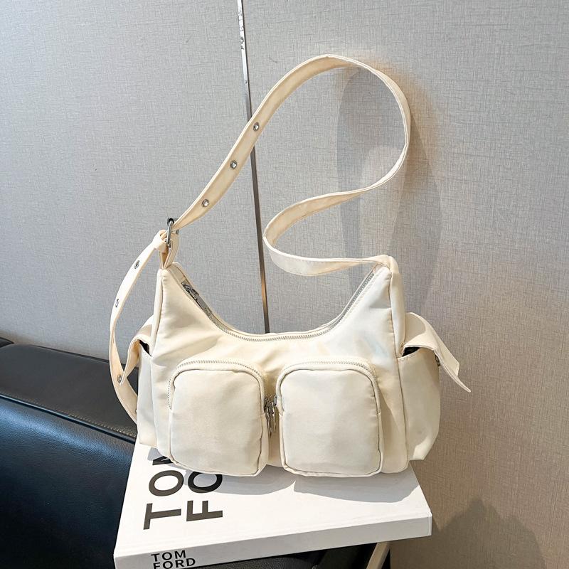 Retro Fashion Multi-pocket Handbag for Women, Simple Crossbody Shoulder Bag, Tote Bag