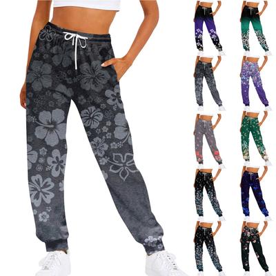 Women's Casual Fashion Print Casual Drawstring Elasticated Waist Drawstring Pants