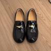 Platform College Style One-pedal Lazy Loafers Women's 2026 Spring British Jk Small Leather Shoes Versatile Single Shoes