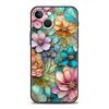 Fashion Flower Pattern Phone Case For iPhone 17 16 15 Pro Max 11 12 13 14 7 8 Plus SE 2020 X XR XS Cover Soft Black