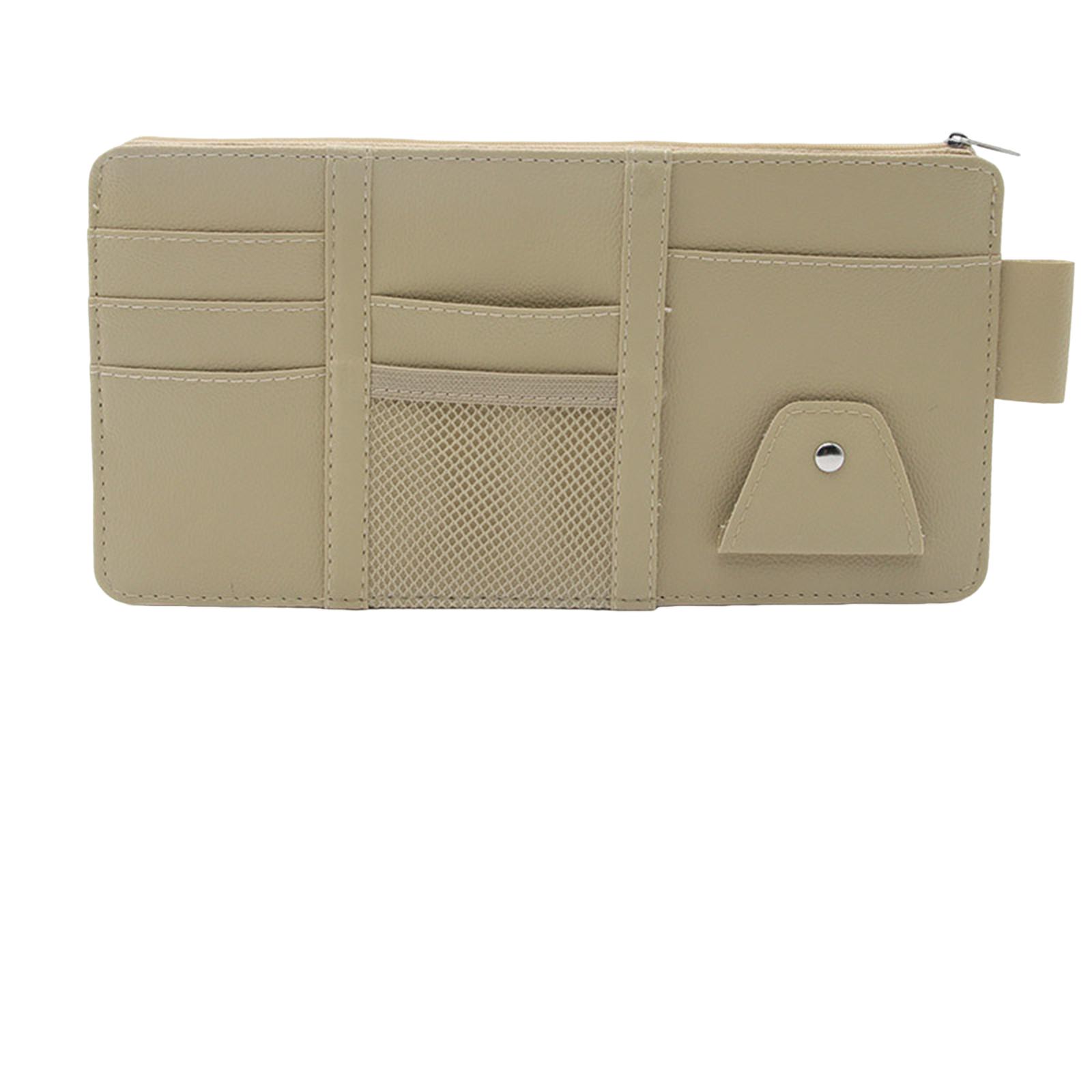 

Автомобильный солнцезащитный козырек, многофункциональный зажим для хранения, автомобильный солнцезащитный козырек, специальный зажим для очков, аксессуары для украшения автомобиля One Size бежевый