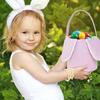 Plush Bunny Basket For Easter Bunny Plush Egg Hunt Basket Bags Cute Decorations Candy Storage With Rabbit Ears For Eggs Hunting