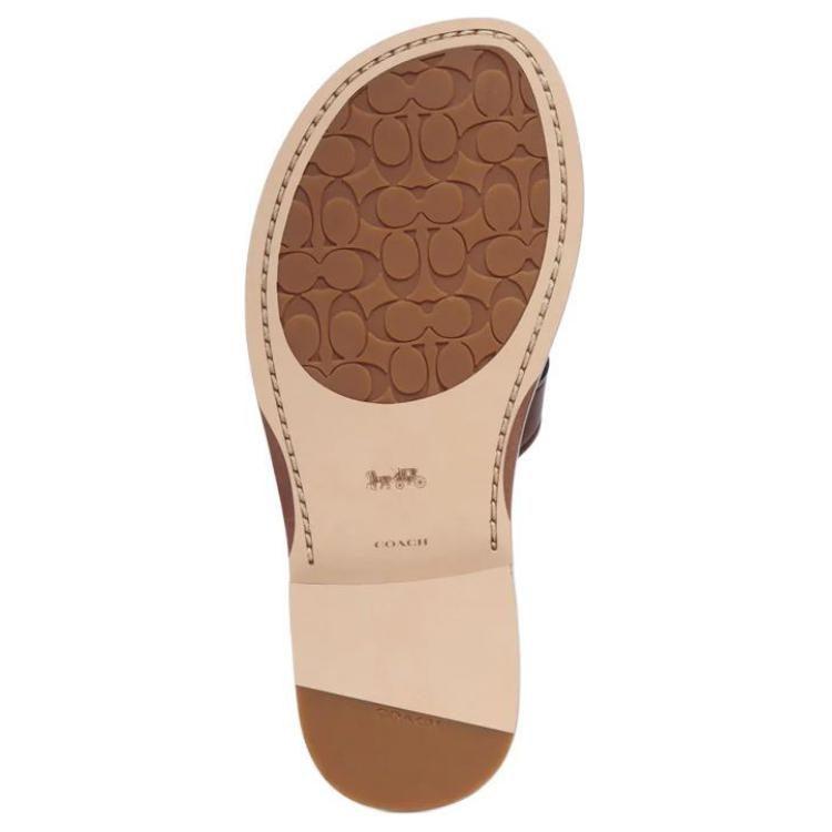 Coach Issaa Leather Flat Sandals CI222-WAL