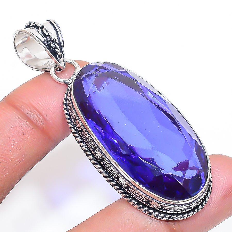 

Natural Amethyst Gemstone 925 Sterling Silver Jewelry Pendant 2.40 U7W25