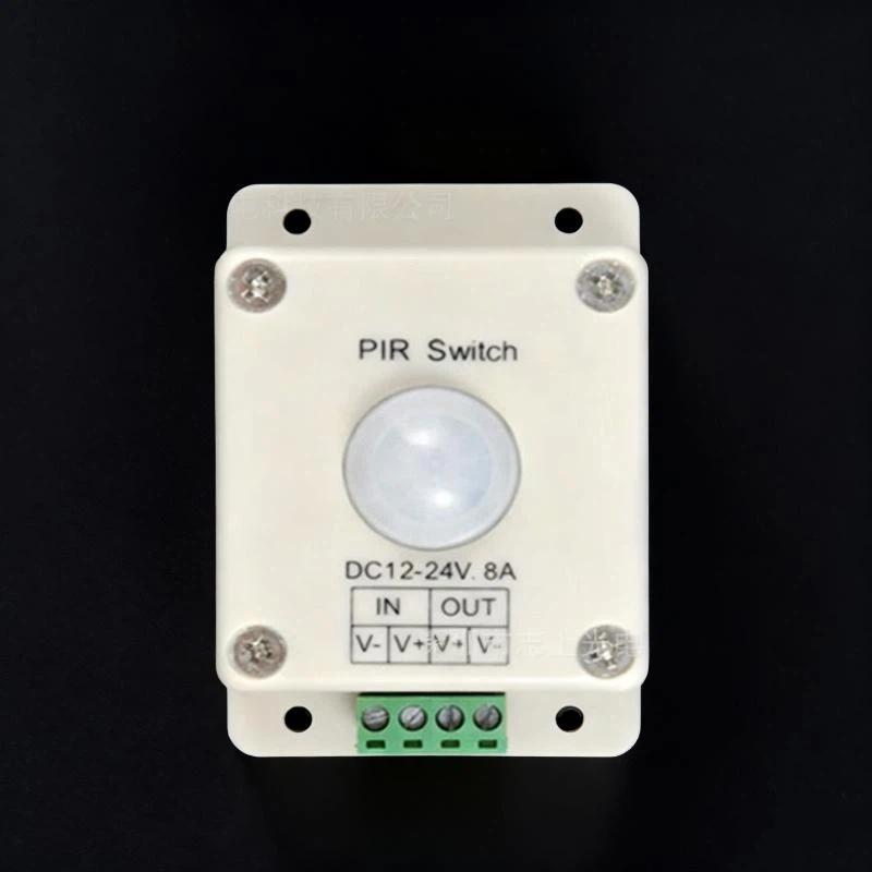 1Pcs Dc 12-24V Infrared Ir Body Photosensitive Control Detect On Off Switch Aisle Indoor Switch 8A Pir Motion Sensor Switch
