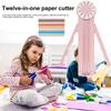 12 In 1 Paper Cutter 360 Degree Rotary Hand-Cutting Paper Trimmer Multi-Functional Handheld Craft Paper Cutting Tool