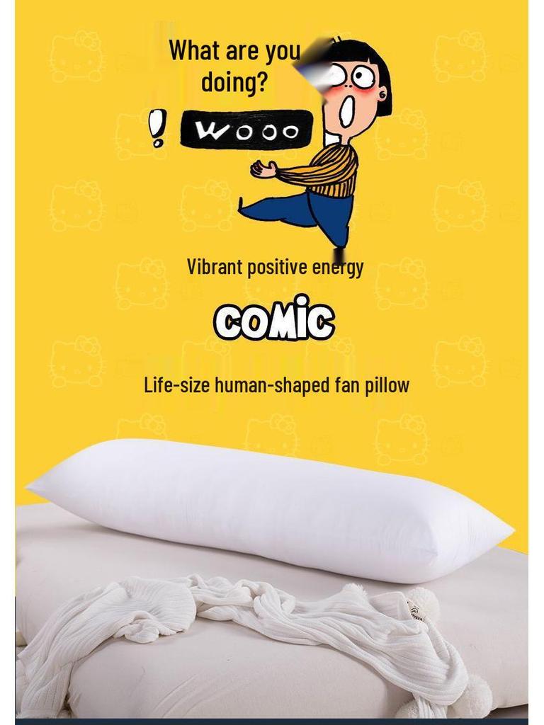 Miez Pernă de Corp Anime din Bumbac cu Elasticitate Ridicată, 50x160cm, 150 Ponderat Design Cloud cu Șapte Orificii