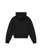 Aakam Structure Contrast Knitted Zip-Up Hoodie (Black)