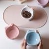 Bow-Tie Ceramic Pet Bowls Large-Diameter Pet Food Bowls Cat Water Bowl  for Cats and Dogs