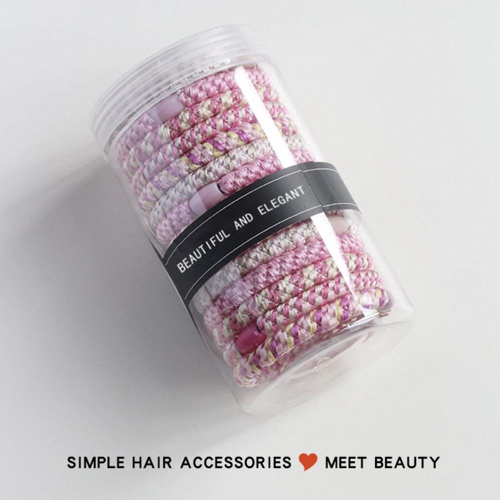 15pcs/set Braided Twisted Elastic Hair Band Cans Packaging Rubber Bands Fashion Hair Ties