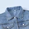 Giacca di Jeans Blu Retro da Donna, Top Larghi da Donna per Primavera e Autunno