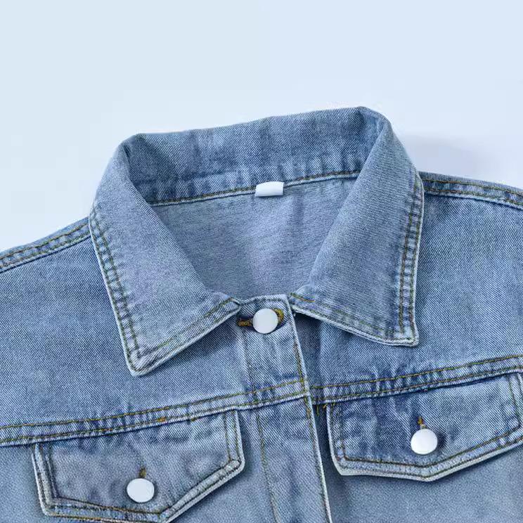 Giacca di Jeans Blu Retro da Donna, Top Larghi da Donna per Primavera e Autunno