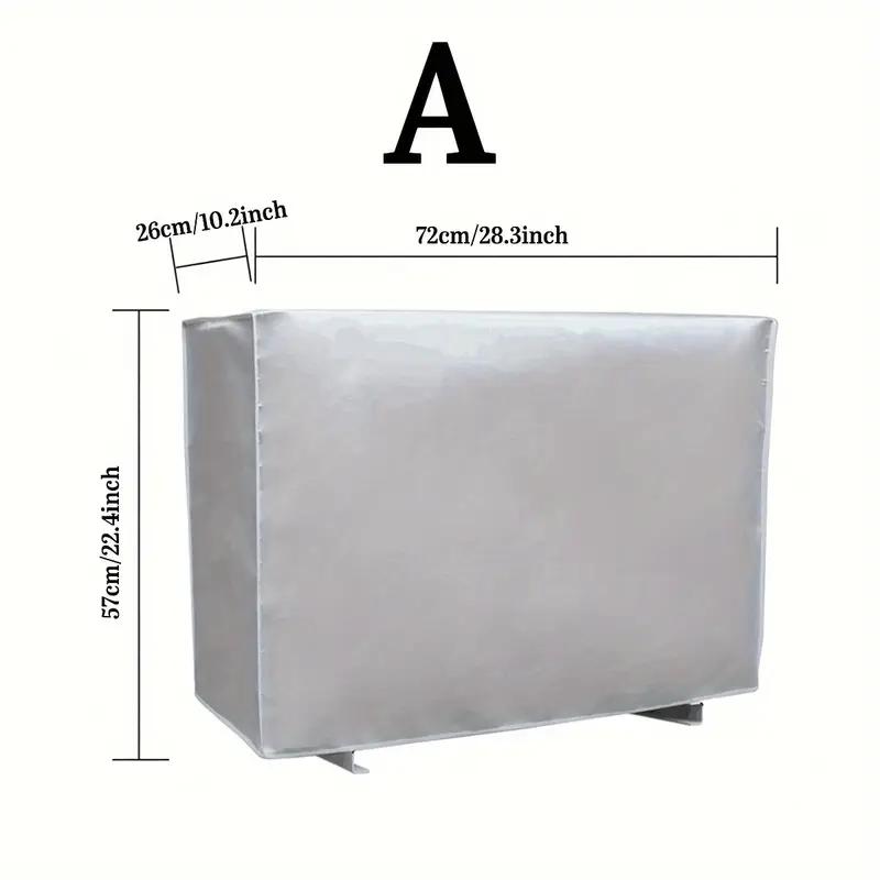 1pc Large Size Air Conditioner Outdoor Unit Cover, UV Protection, Waterproof, Dustproof, All-Season Oxford Fabric