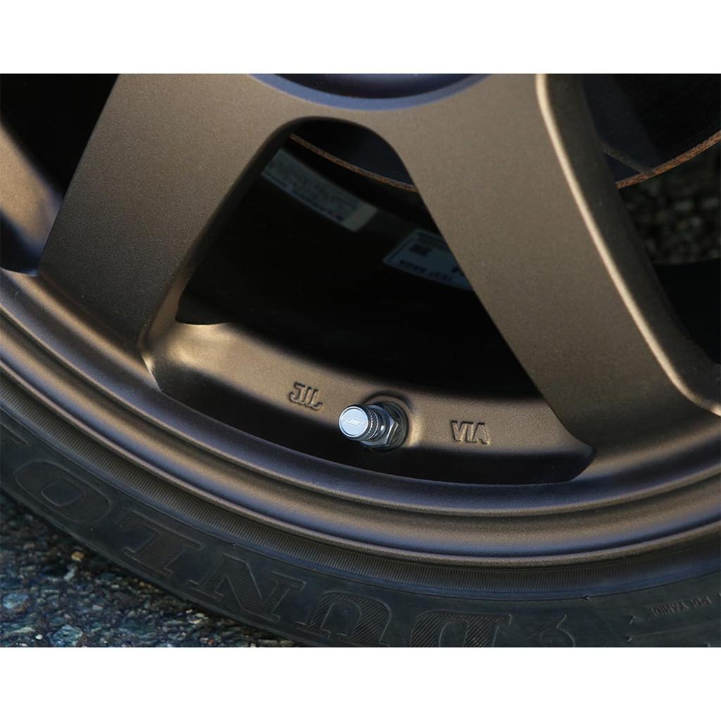 MONSTER SPORT Luftventilkapsler Sett med Universalt for Biler og Maskinert Aluminium med Anodisert Tønneform og Rillet [Lys Gunmetal] 4, Motorsykler,