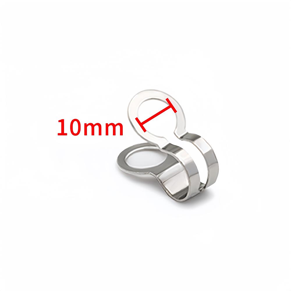 10-100pcs Stainless Steel Double Loops Beads Buckles Clasps Cord End Caps String Foldover Ball Chain Connectors Jewelry Findings
