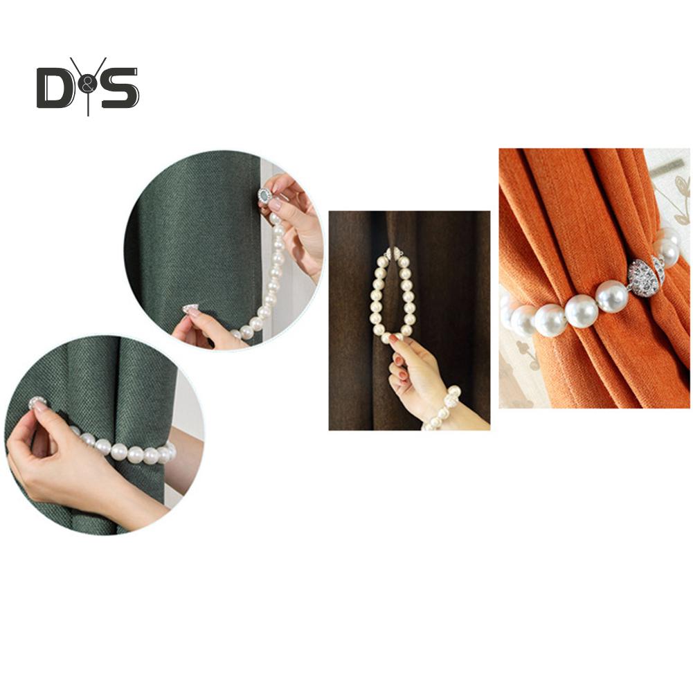 DYS Home Decor 1 ks křišťálové kamenné korálky okenní závěs popruh spona držák magnetu